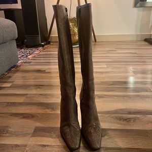 Stuart Weitzman Snakeskin Knee High Boots